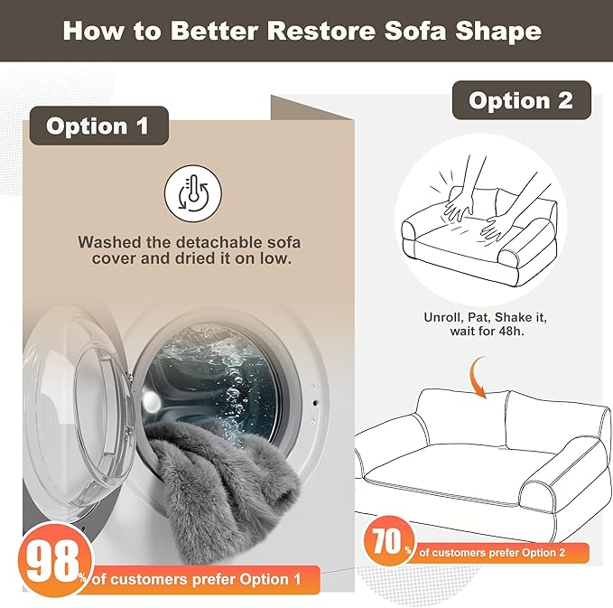 Cat Couch Bed - Cat Bed for Indoor Cats, Calming Pet Sofa Puppy Sleeping Bed with Removable Washable Cover, Cute Dog Couch and Kitty Lounge Chair for 20lbs Cats & Small Dogs(Light Grey)