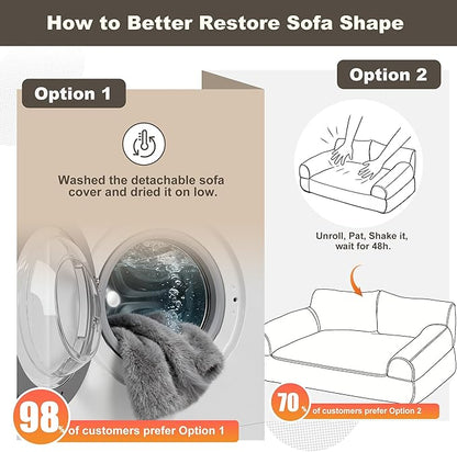 Cat Couch Bed - Cat Bed for Indoor Cats, Calming Pet Sofa Puppy Sleeping Bed with Removable Washable Cover, Cute Dog Couch and Kitty Lounge Chair for 20lbs Cats & Small Dogs(Light Grey)