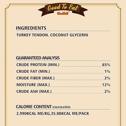 Gootoe Turkey Tendons for Dogs – All-Natural, Hypoallergenic Dog Treats, Rawhide Alternative, Long Lasting Puppy Chews, Healthy Dog Treats for Small Breeds, Rope (S), 16 oz Pack (1 lb)