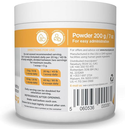 maxxipaws maxxidigest+ Prebiotic & Probiotic for Dogs 7oz | Dog Probiotic Powder with Advanced Digestive Enzymes for Gut Health & Immunity | Supports Digestion, Food Sensitivities & Itchy Skin