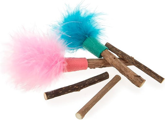 SmartyKat (5 Count Silly Silver Stix Natural Silvervine Cat Toys - Blue/Pink, One Size