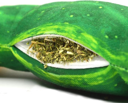 Meowijuana Pickle Bundle | Get Kickin' Refillable Spicy Pickle Toy and Meowi-Waui Catnip | Promotes Play and Cat Health | Includes North American Organic Catnip