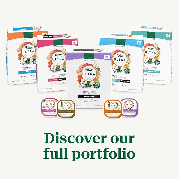 Nutro Ultra Adult Weight Management Dry Dog Food, Chicken, Lamb and Salmon Protein Trio, 30 lb. Bag