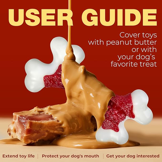 Tough Dog Toys, Toys for Aggressive Chewers Large Breed, Chew Dogs, Bone Toy Nylon Dogs Almost Indestructible