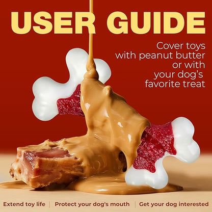 Tough Dog Toys, Toys for Aggressive Chewers Large Breed, Chew Dogs, Bone Toy Nylon Dogs Almost Indestructible