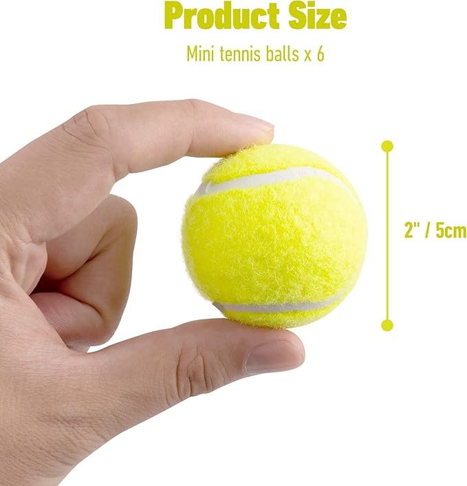 Pet Prime Dog Toy Tennis Ball 6 Pcak 2 Inch for Automatic Ball Lanucher Interactive Pet Balls for Exercise Training Play Fetch for Small to Meidum Breed