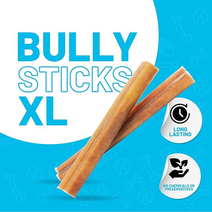 Sitka Farms Bully Sticks - Long Lasting Natural Chew Treats for Dogs (6 Inch, 10 Count)