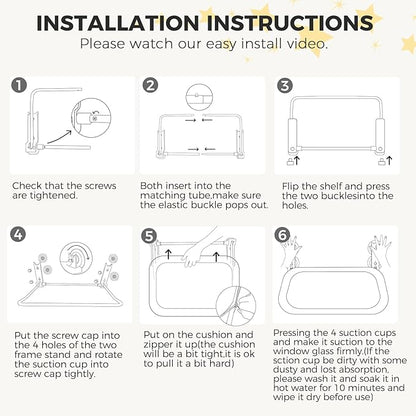 Homimp Cat Window Perch,Cordless Cat Window Hammock for Wall with 4 Strong Suction Cups,Solid Metal Frame and Two Replaceable Covers,Foldable Cats Bed for Large Cats and Kittens,Indoor Pet Seat,Grey L