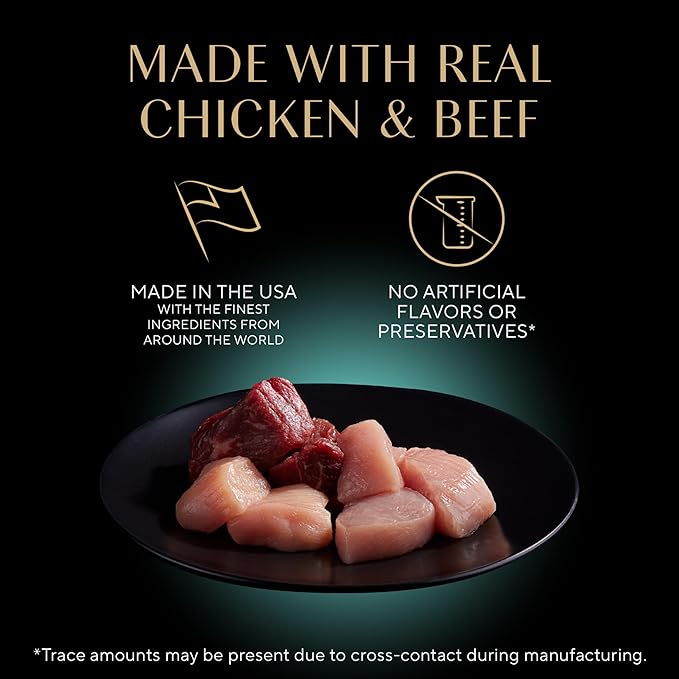 Sheba Gravy Indulgence Adult Wet Cat Food Beef and Chicken Entree in Extra Gravy Variety Pack, 2.6 oz. Twin-Pack Trays (12 Count, 24 Servings) (Pack of 2)