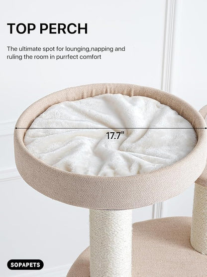 Extra Large Cat Tree for Maine Coon,65 Inches Tall Cat Tree Tower for Indoor Cats Large Adult 20 lbs,XXL Heavy Duty Luxury Sturdy Cat House with Big Hammock,Sisal Scratching Post,Condo