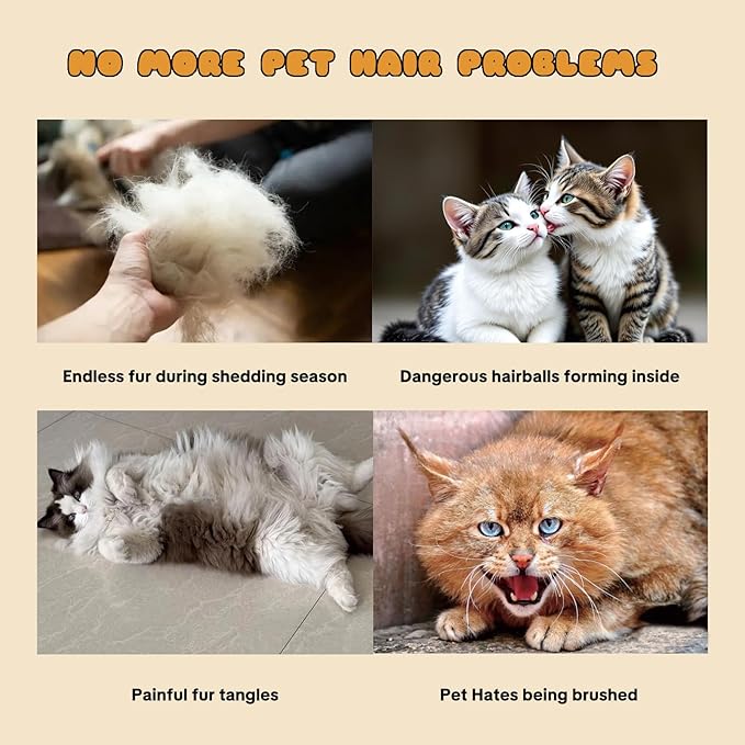 Pet Hair Removal Gloves for Cats & Dogs – Reusable Grooming Glove with Static Charge to Remove Fur from Furniture, Carpet, Car Seats & Clothes – Upgraded Pet Hair Remover Mitt(3PCS)