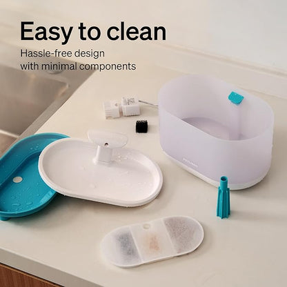 PETLIBRO Cat Water Fountain Ultra Quiet with Two Flow Modes, Large-Size Filter Capsule Pet Water Fountain, 71oz/2.1L Visible Water Level Dog Water Dispenser for Cats & Dogs