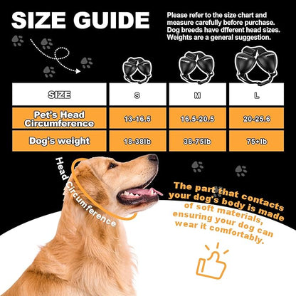 PROHEAR Dog Ear Muffs Hearing Protection for Dogs, NRR 28dB Noise Cancelling Headphones, Easy to Adjust Dog Hearing Protection Earmuffs for Thunder, Hunting, Tourism, Cars, Racing, Medium, Black