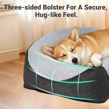 Cat Couch for Puppy, Kitten, and Small Pets - Soft Faux Rabbit Fur Pet Sofa with Washable Removable Cover, Non-Slip Fuzzy Plush Cushion, 24"x18"x10"