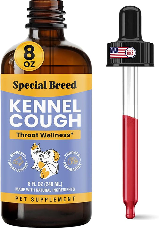 Special Breed Support for Dogs & Cats, Dry and Wet, Herbal Treatment Helps Soothe Throat & Respiratory Comfort, Made in USA, 8oz