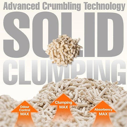 Michu Tofu Cat Litter Natural Clumping Tofu Cat Litter, Fast Clumping and Easily Scoop-able 5.5lb/88oz 5 Scents - Rainbow Combo, 6 Pack