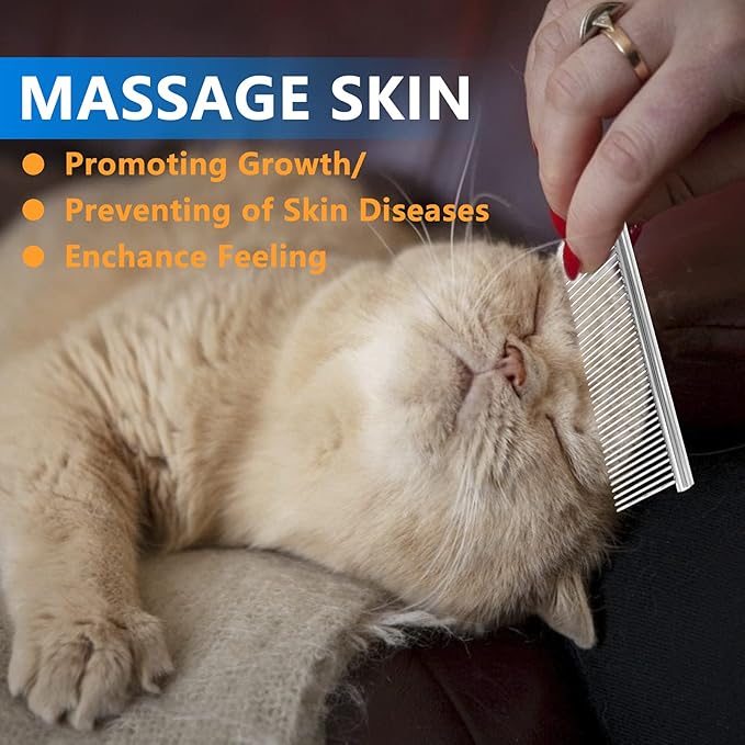 Stainless Steel Pet Dog Grooming (Silver Comb)