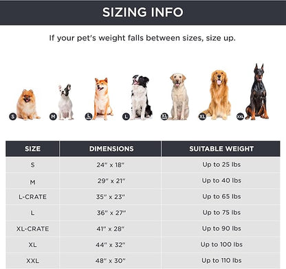 Bedsure Washable Dog Bed for Extra Large Dogs, Soft Foam Floor Pet Mat, Lightweight Travel Flat Puppy Mattress for Indoor Pet