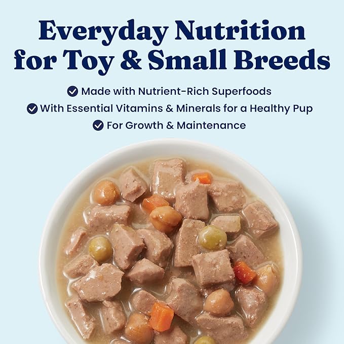 Solid Gold Wet Dog Food for Small Dogs - Grain Free Small Dog Food Wet Recipe w/Chicken, Superfoods & Vitamins for Gut Health & Immune Support - for Puppies, Adult & Senior Breeds - 12ct 3.5oz Cups