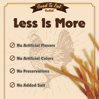Gootoe Soft Dog Treats, Chicken Jerky - Dog Training Treats; High-Protein, Gluten-Free, Soft Jerky for Dogs, Hypoallergenic, Grain-Free, Chicken Breast Strips, 1 lb
