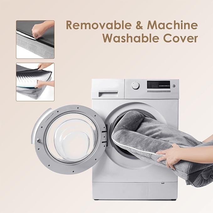 EHEYCIGA Orthopedic Dog Beds for Extra Large Dogs 44x32Inch, Waterproof Memory Foam XL Pet Bed with Sides, Non-Slip and Egg-Crate Foam Big Dog Couch Bed with Washable Removable Cover, Grey