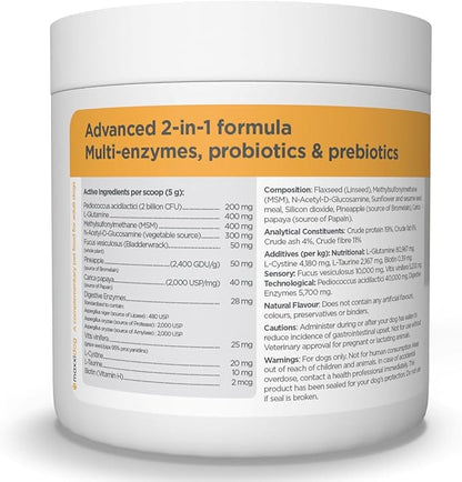 maxxipaws maxxidigest+ Prebiotic & Probiotic for Dogs 7oz | Dog Probiotic Powder with Advanced Digestive Enzymes for Gut Health & Immunity | Supports Digestion, Food Sensitivities & Itchy Skin