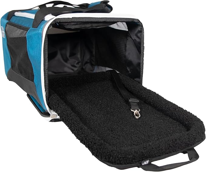 Travel Cat The Odyssey Soft Cat Carrier - Portable Comfort Soft Sided Travel Carrier for Small, Medium Cat, Kitten up to 20 LBs - Pet Travel Carrier Backpack with Shoulder Strap (Blue)