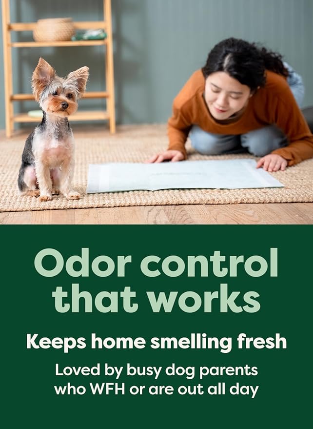 Earth Rated Max Absorbency Puppy Pee Pads for Dogs Absorbs 2X Faster & 2X More, Leak-Proof, Odor Control Potty Training, Unscented, XL, 28” x 34”, 40 Count