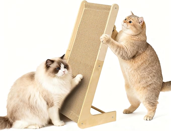 2-in-1 Cat Scratching Post with Replaceable Sisal Pads – Durable Scratcher Toy for Indoor Cats