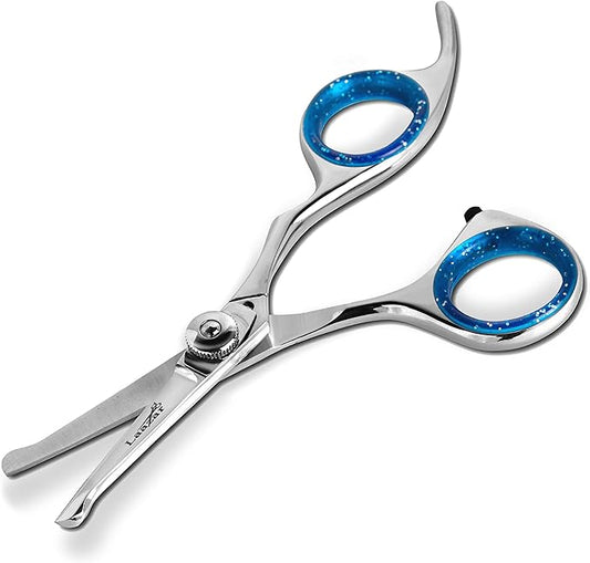 Laazar Straight Dog Grooming Scissors - Comfortable Around The Eyes Cat & Dog Scissors | Blunt Dog Trimming Scissors| Premium Stainless Steel | Grooming Scissors For Dogs - Dog Hair Scissors