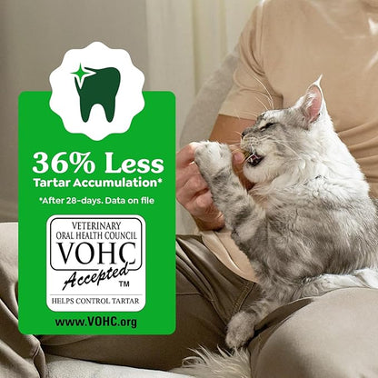 Greenies Feline Veterinarian-Recommended Adult Natural Dental Cat Treats, Savory Salmon Flavor, 2.1 oz. Pouch