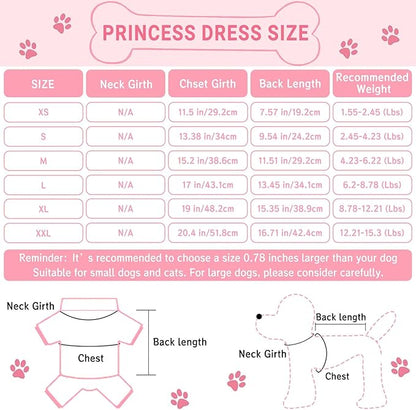 Dog Dresses, Fashion Pet Dog Clothes, Striped Mesh Puppy Dogs Princess Dresses (Purple/Pink(4pack), Medium)