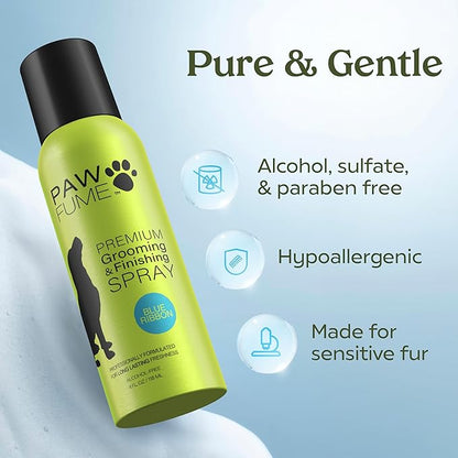 PAWFUME Dog Perfume Spray for Grooming, Blue Ribbon, 1-Pack – Keep Your Pup Fresh All Day – Probiotic, Alcohol-Free, Detangling & Moisturizing – Salon-Quality Dog Spray Deodorizer Perfume