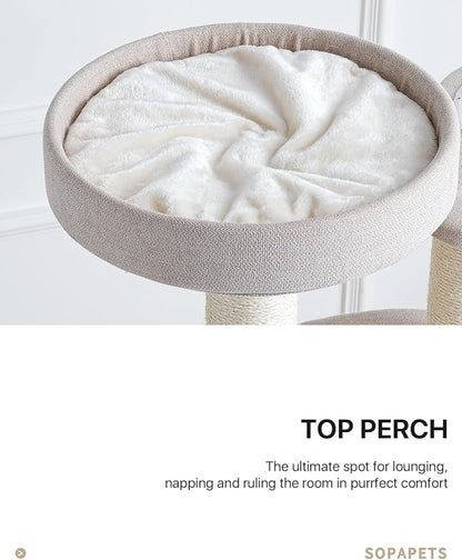 Extra Large Cat Tree for Maine Coon,65 Inches Tall Cat Tree Tower for Indoor Cats Large Adult 20 lbs,XXL Heavy Duty Luxury Sturdy Cat House with Big Hammock,Sisal Scratching Post,Condo