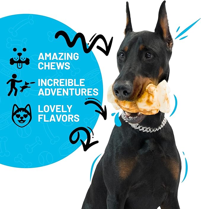 Sitka Farms Beef Cheek ROLL Chicken 5-6 Inch (10 Count) Extra Thick Dog Chew Bones No Rawhide Sourced from Free Range Grass Fed/Healthy Teeth and Gums for Small Medium and Large Dogs