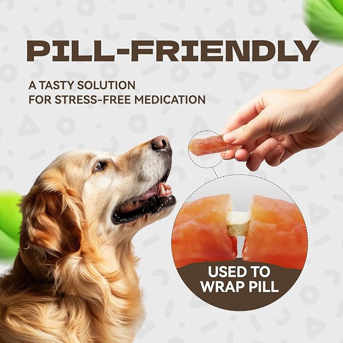 Chicken Sausage Dog Treats, High Protein Chicken Jerky Training Treats Skiny Coat Soft Dog Chews Pet Snacks for Senior Small Medium Large Breed 10.58oz