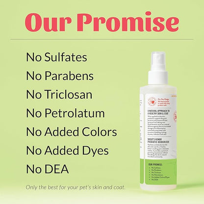 SKOUT'S HONOR Pet Deodorizer Spray- Hydrating Daily-Use with Avocado Oil & Omega-3s, Microbiome Friendly Certiified, Paraben & Sulfate-Free, 97% Natural, 8oz, Sunkissed Coconut