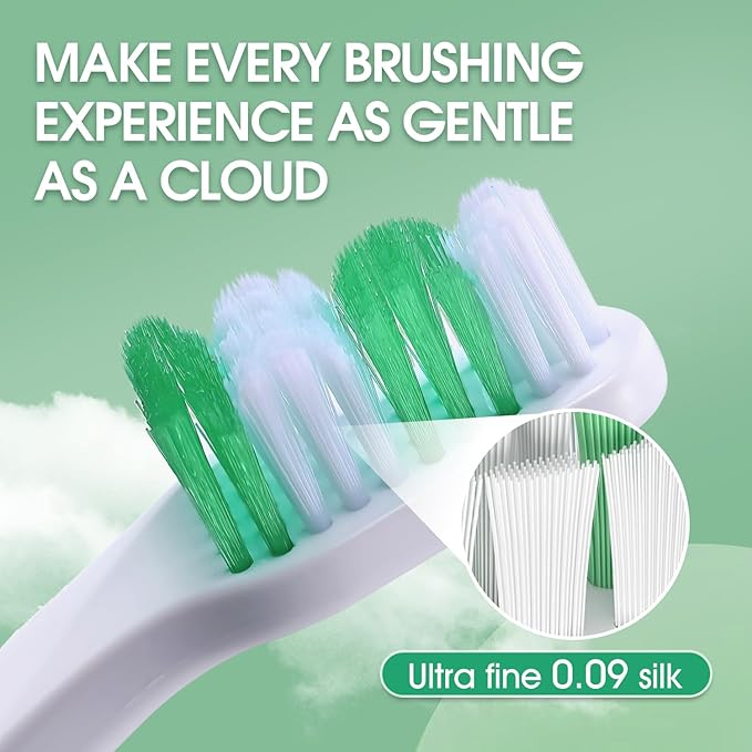 Dog Toothbrush – Newly Upgraded Dual-Head Design with 60° Wavy Bristles – Gently Surrounds Teeth for Deep Cleaning and Plaque Removal – Non-Slip Handle, Ideal for Daily Pet Dental Care (Green, 1-Pack)
