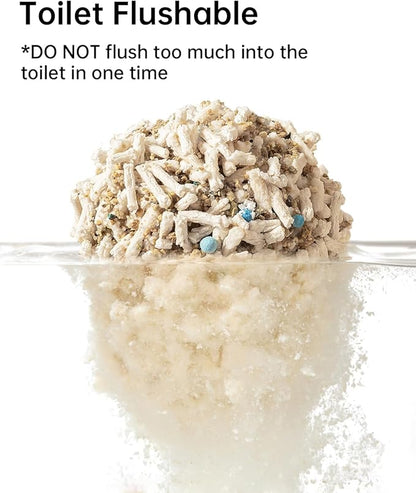 Mixed 5-in-1 Clumping Cat Litter 31.6 lb, Odor Control and Rapid Clumping, Water Absorbent and Flushable, Dust-Free, Multi-Cat, Bentonite Tofu Cat Litter, Original, 7.9lb/Bag