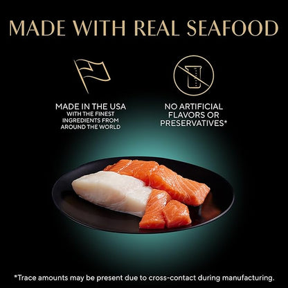 Sheba Gravy Indulgence Adult Wet Cat Food Salmon Entree in Extra Gravy and White Fish Entree Variety Pack, 2.6 oz. Twin-Pack Trays, (12 Count, 24 Servings) (Pack of 2)