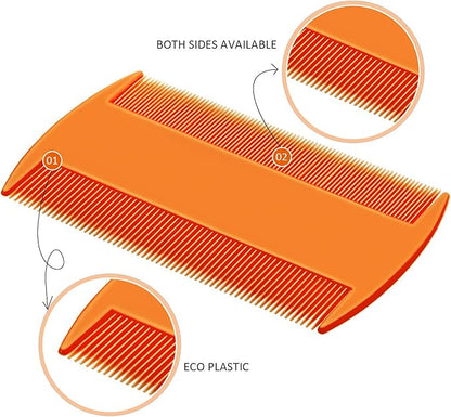 6 Pieces Pet Lice Combs Dog Grooming Flea Cat Tear Stain Comb for Removal Dandruff, Hair Stain, Nit(White, Yellow, Green, Purple, Orange, Dark Blue)
