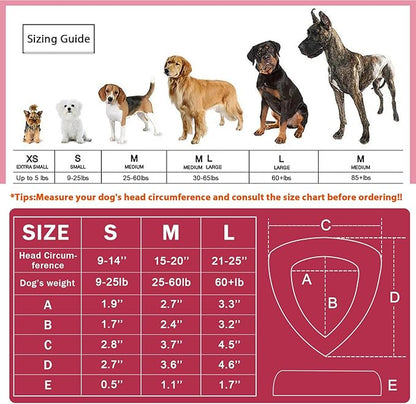 ZOHAN Dog Ear Muffs for Noise Protection, Comfort Dog Noise Cancelling Ear Muffs with Fast Snap Lock for Fireworks, Thunder, Vacuums(Pink,L)