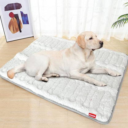 Dog Bed Crate Mat(42" X 28"), Soft Plush Dog Bed Pad Machine Washable Crate Pad, Dog Sleeping Mat with Anti Slip Bottom