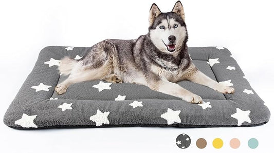 Mora Pets Dog Crate Pad Dog Bed Mat for XLarge Dogs Washable Thin Pet Kennel Pad for 48 inch Cage Ultra Soft Flat Puppy Mattress Cat Cushion for Cozy Sleeping Anti-Slip Grey 48 x 29
