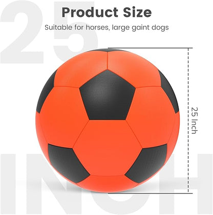 Diman Herding Ball for Dogs: 25 Inch Horse Balls for Outdoor Play, Large Dog Toys Balls for Australian Shepherd, Dogs or Horses, Orange Black