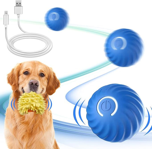 Interactive Dog Toy Ball - Automatic Moving, Bouncing, Rotating With USB Rechargeable - for Small/Medium/Large Dogs, Active Self Rolling Enrichment