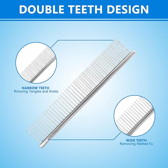 Stainless Steel Pet Dog Grooming (Silver Comb)