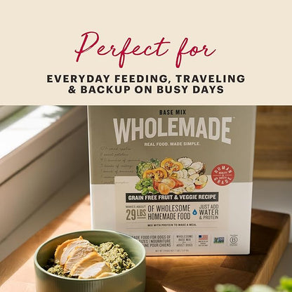 The Honest Kitchen Human Grade Wholemade™ Dehydrated Grain Free Fruit & Veggie Base Mix Dog Food (Just Add Protein), 7 lb Box