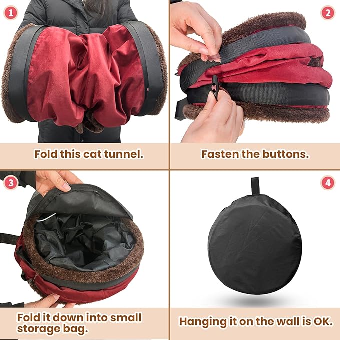 Hanging Cat Hammock, Cat Shelves, Cages for Pets, Cat Tunnel, Hanging Soft Pet Bed for Kitten Ferret Puppy Rabbit or Small Pet