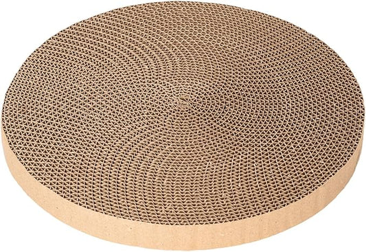 Round cat Scratcher Refill, 10 inch Diameter, 7/8 inch Thickness Scratcher Replacement Pads, Scratching Board Circle, Scratch pad, scratchers for Indoor Cats (1pcs)
